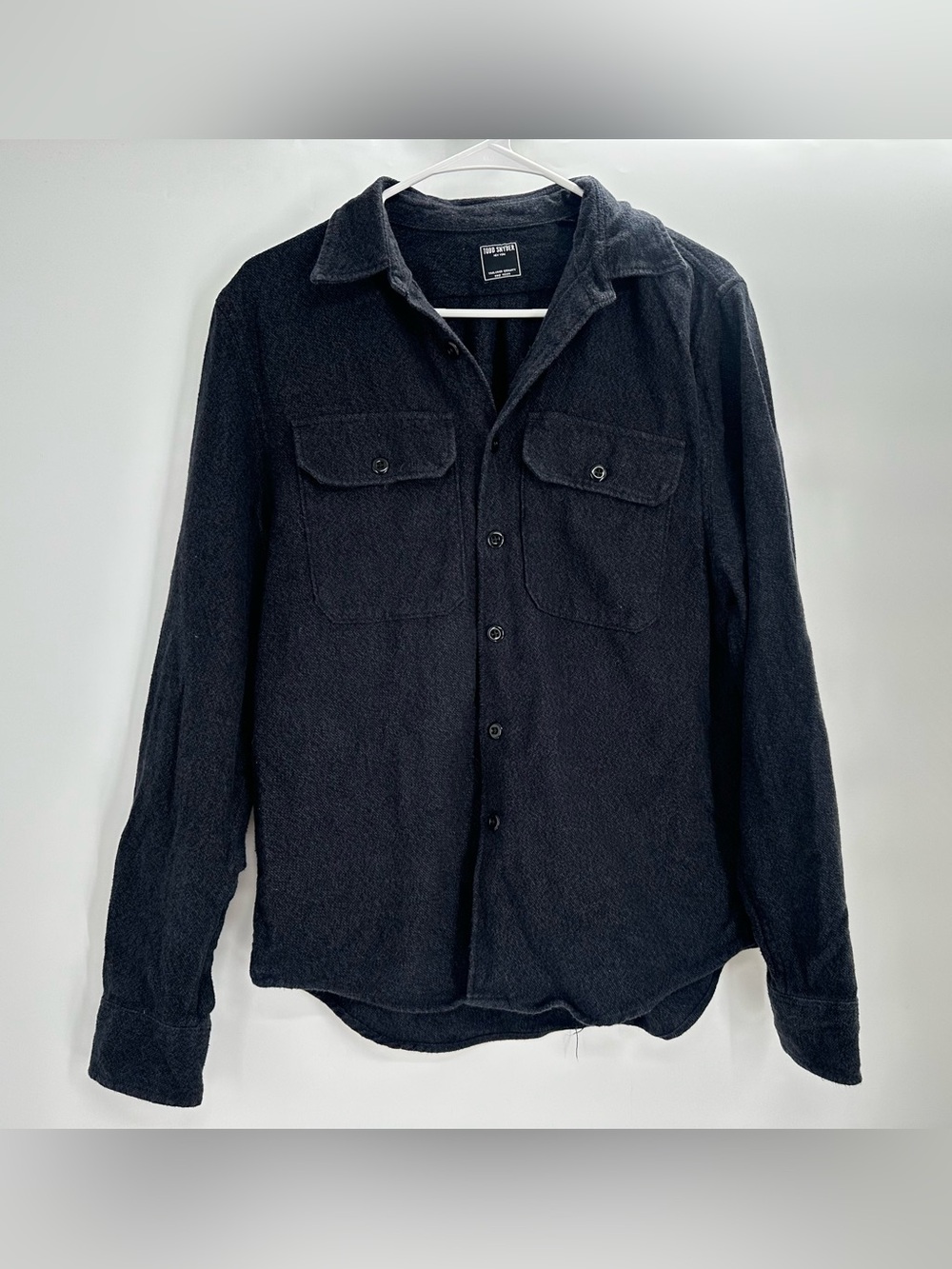 Todd Snyder Alaskan Chamois Shirt In Charcoal Grey Men’s Small